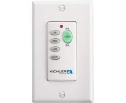 Kichler 370039MULTR, 3 speed with light dimming & on/off toggle. Non-reversing (Non-DC Motor ...