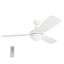 Prominence Home 80034-01 Calico Modern/Contemporary LED Ceiling Fan with Remote Control, 52 inch ...