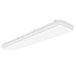 Hykolity 4FT Flush Mount LED Puff Ceiling Light Fixture, 57W 6000lm 4000K Neutral White [3-lamp  ...