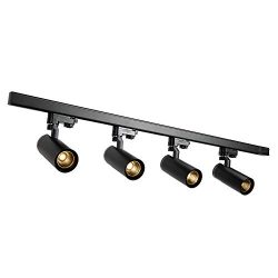 Glide 4-LED Track Lighting, 4000K 24°Beam Angle,1000 Lumens, 120 Volts, Easy Installation, Matte ...