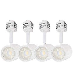 LEONLITE 8.5W (50W Eqv.) CRI 90+ LED White Track Light Head, 550lm, 38° Beam Angle Spotlight Fix ...